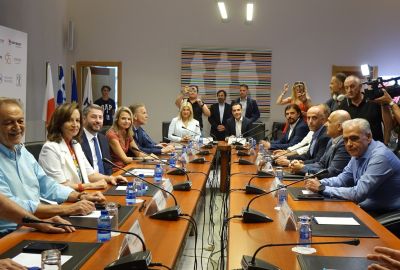 Συνάντηση του προέδρου του ΠΑΣΟΚ-Κινήματος Αλλαγής,  κ. Νίκου Ανδρουλάκη,  με τη διοίκηση της ΔΕΘ-HELEXPO